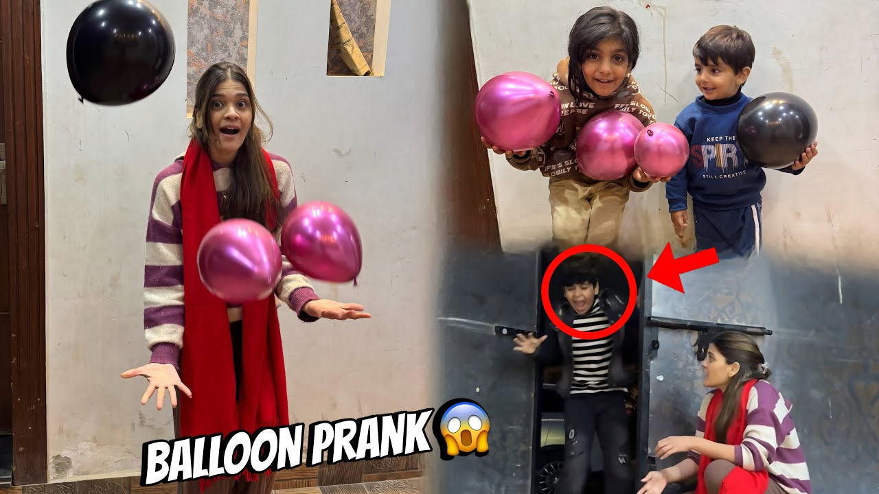 Balloons prank on Mamu family 🤫