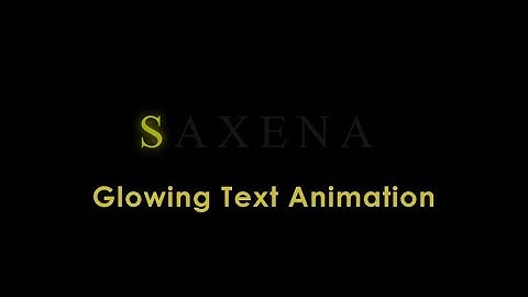 Glowing Text Animation | Learn to code for free with The Coder Amit Saxena (Trending Coder)
