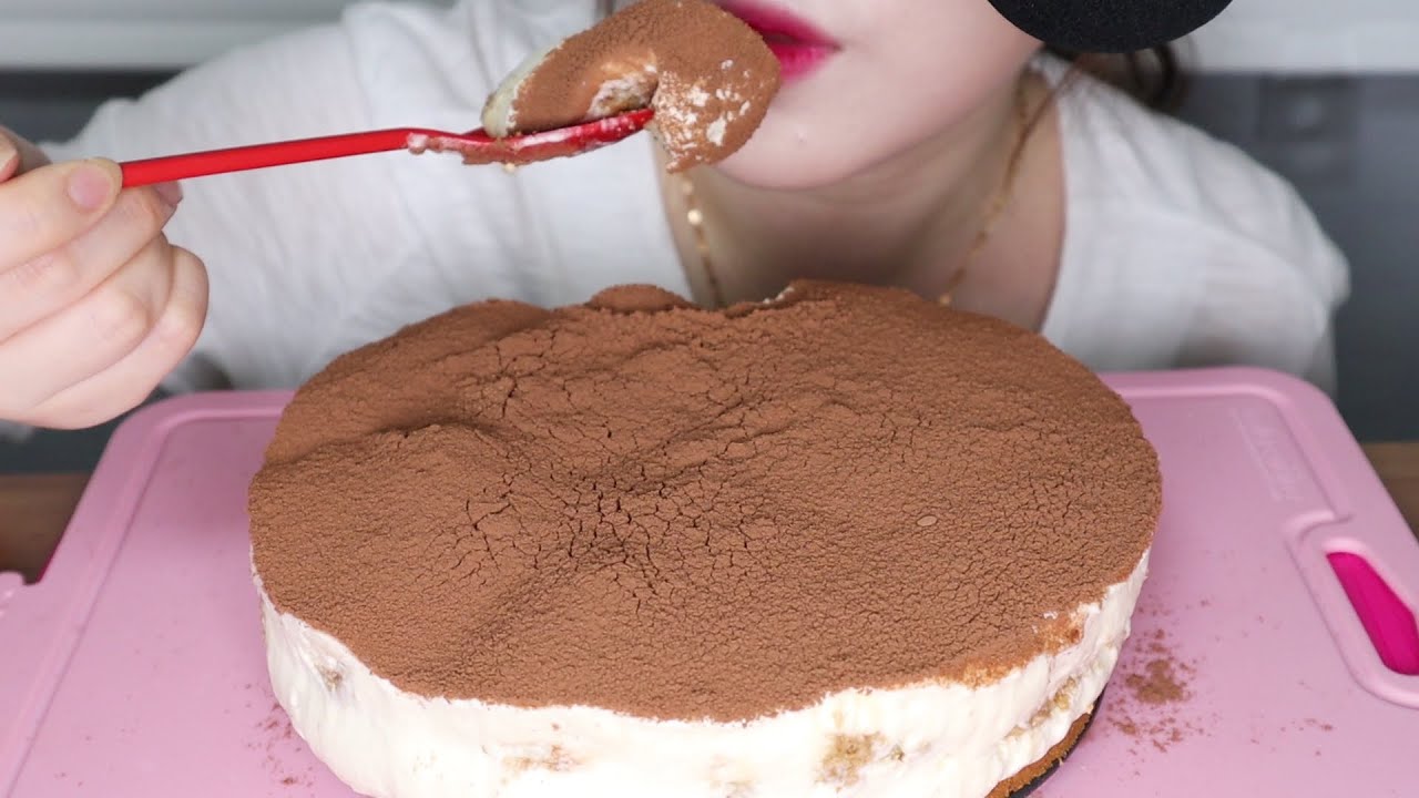 [ASMR+RECIPE] 티라미수 케이크 먹방/이팅사운드 TIRAMISU CAKE MUBANG/EATING SOUNDS