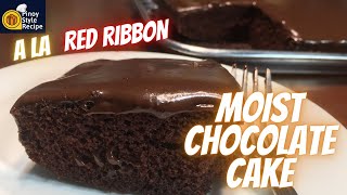 MOIST CHOCOLATE CAKE A LA RED RIBBON with CHOCOLATE FROSTING | Pinoy Style Recipe
