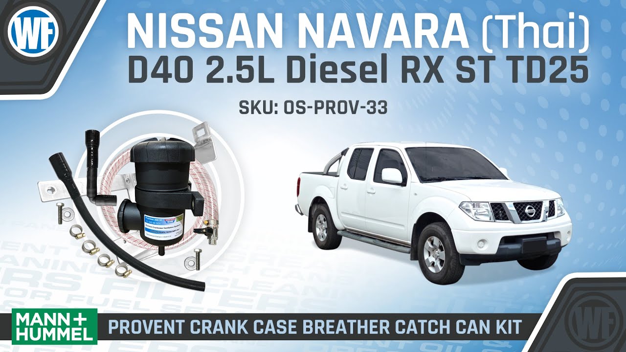 Provent Catch Can Kit Install for Nissan Navara D40 RX ST 2.5L Diesel