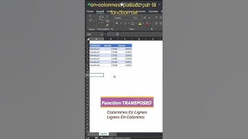 Transpose Function In Excel