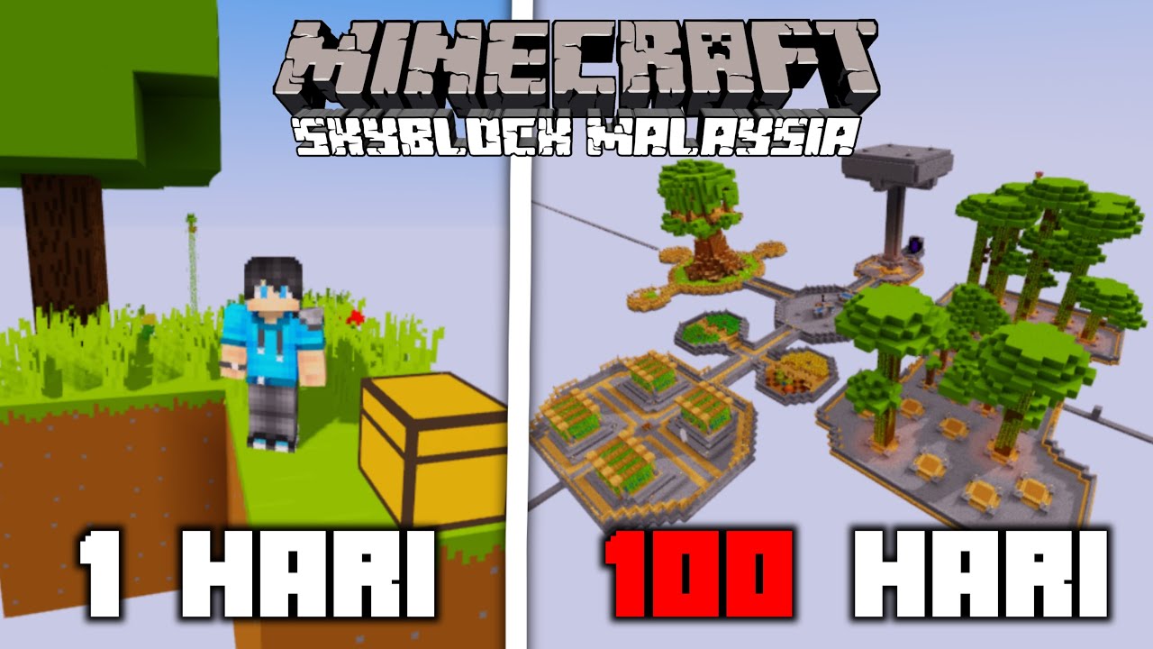 100 Hari Minecraft SKYBLOCK MALAYSIA