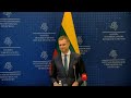 Press conference by FM Gabrielius Landsbergis and FM of Norway Espen Barth Eide