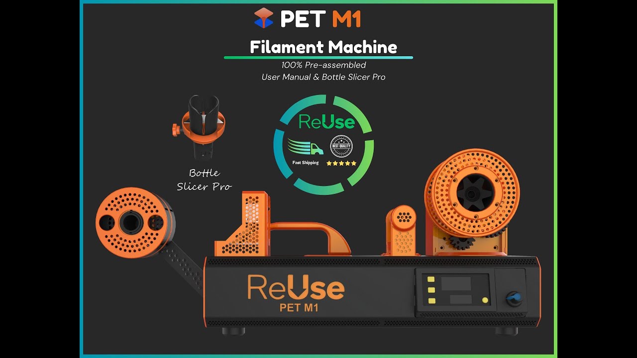Turn Plastic Bottles into 3D Printer Filament PET M1 Filament Machine