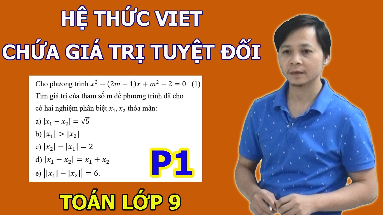 TOÁN LỚP 9 – HỆ THỨC VIET CHỨA GIÁ TRỊ TUYỆT ĐỐI. VIET NÂNG CAO. ÔN THI CẤP TỐC VÀO 10 - PHẦN 1