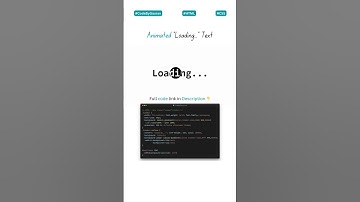 🌀 Animated “Loading...” Text Using HTML & CSS #webdevelopment #coding #animation #shorts