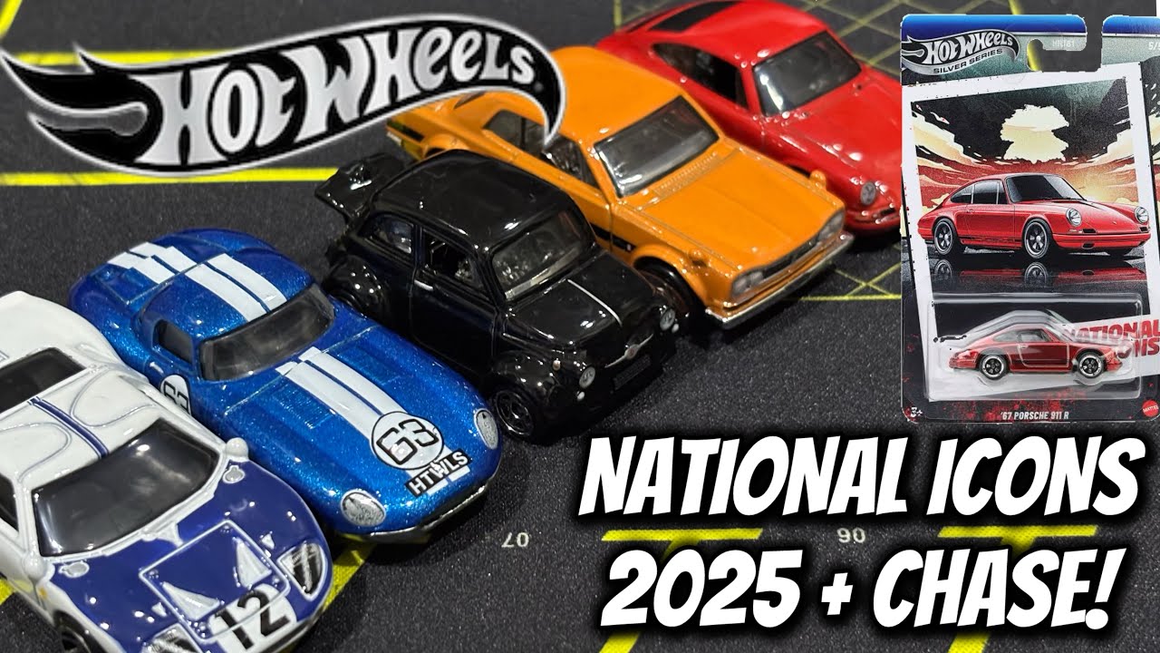 National Icons (2025) + CHASE! | Hot Wheels Silver Series | UNCARDED REVIEW