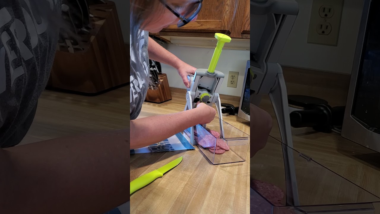Rapid Prep Mandolin slicing sausage