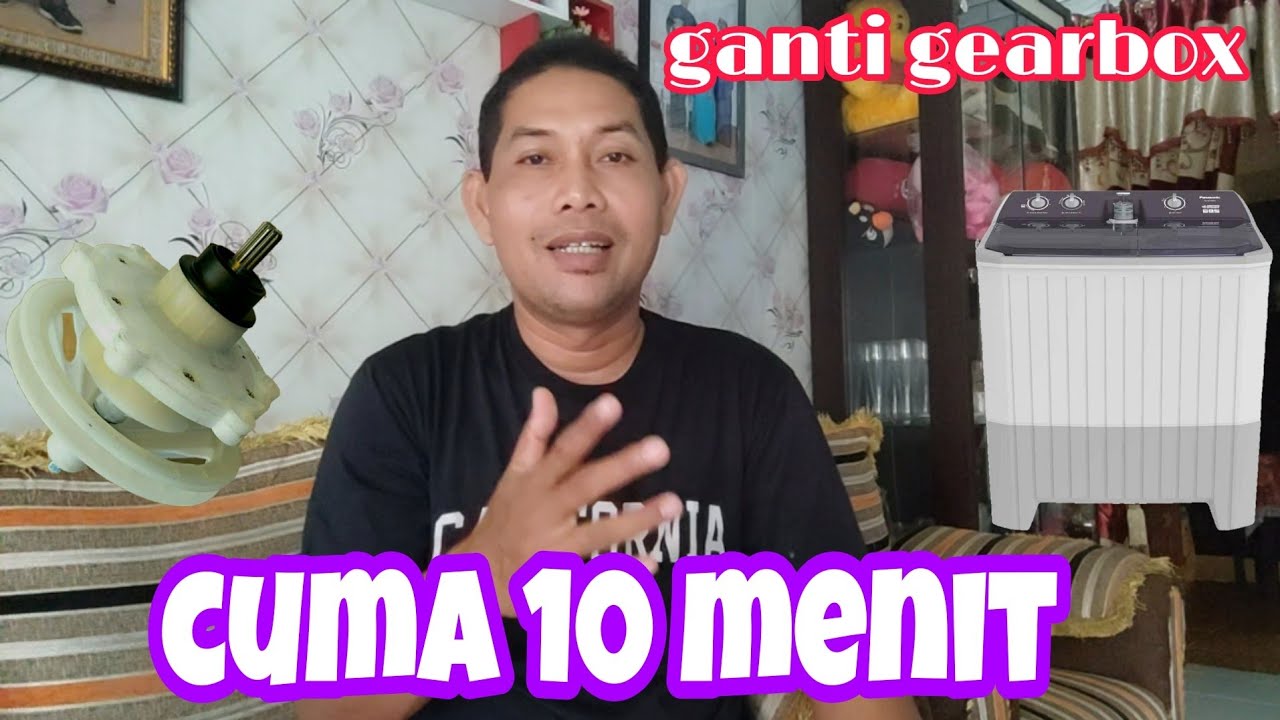 cara singkat ganti gearbox mesin cuci Panasonic, cuma 10 menit