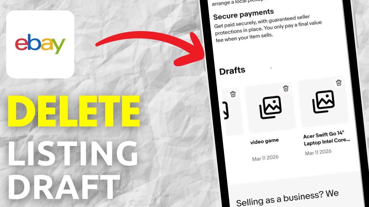How To Delete A Listing Draft On eBay | Delete Product Draft On eBay ...