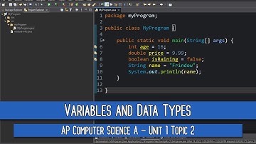Variables and Data Types | AP Computer Science A - Unit 1 Topic 2