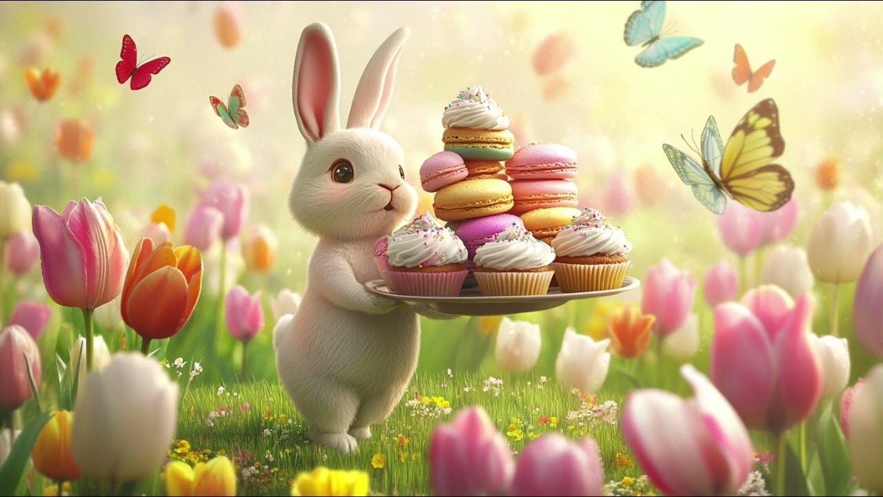 Soft Instrumental Background Music | Adorable Easter Bunny Rabbits for Study, Focus & Relaxation