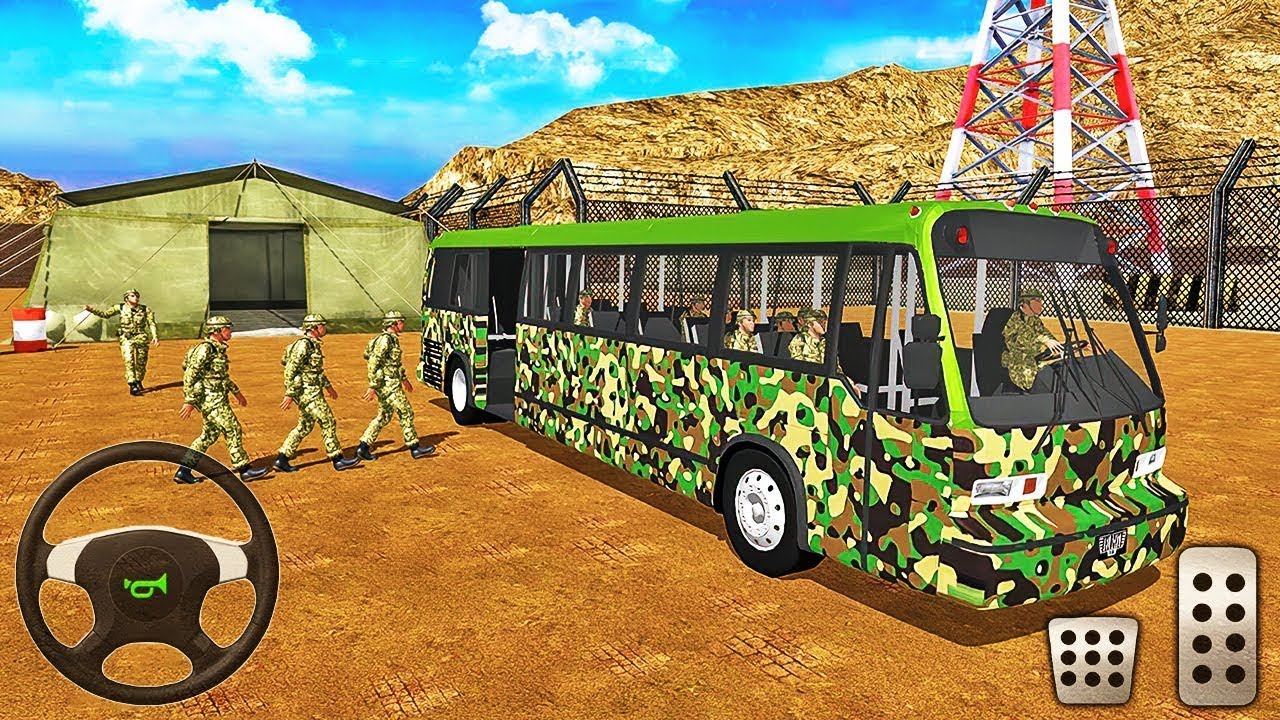 Off-road Army Bus Driving Emergency Simulator Games Android Gameplay Live Streaming