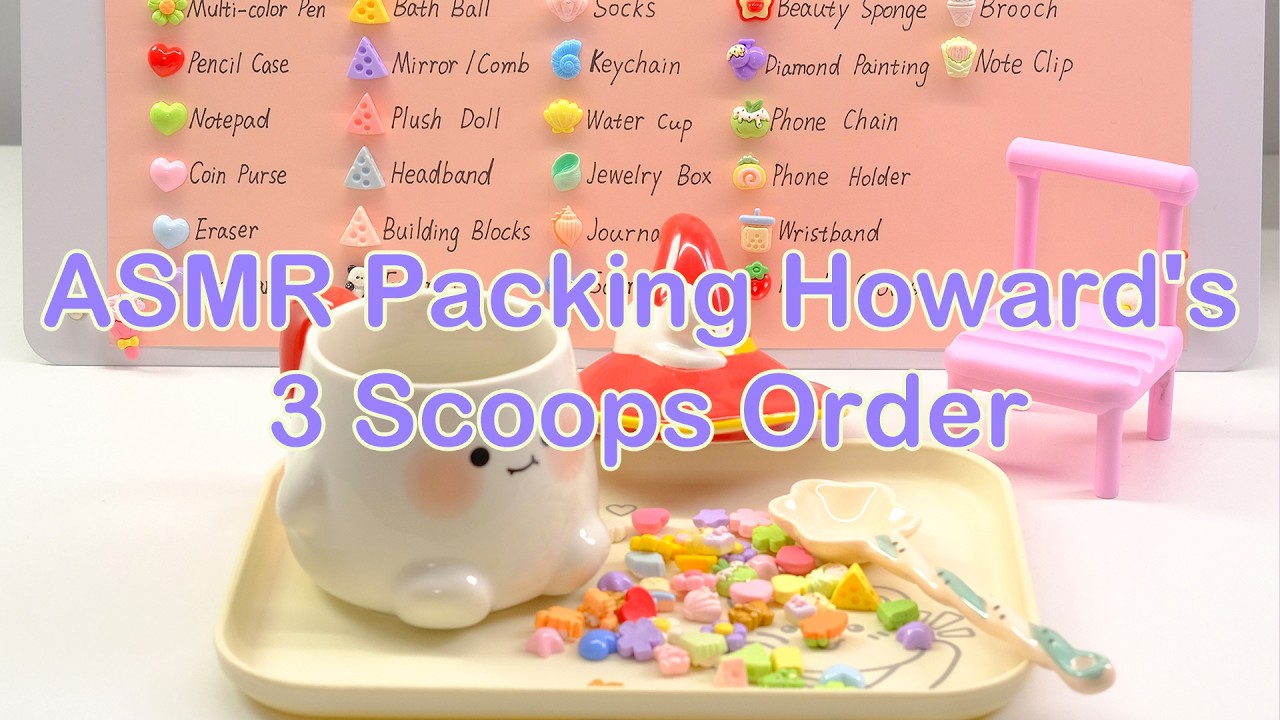 【Litebord Lucky Scoops】ASMR Packing Howard‘s 3 Scoops Order