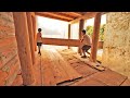 Closing and Insulating the Bathroom Floor / OFF Grid LOG CABIN Building (S4 Ep4)