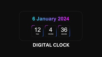 Digital Clock In HTML CSS and JavaScript | Digital Clock