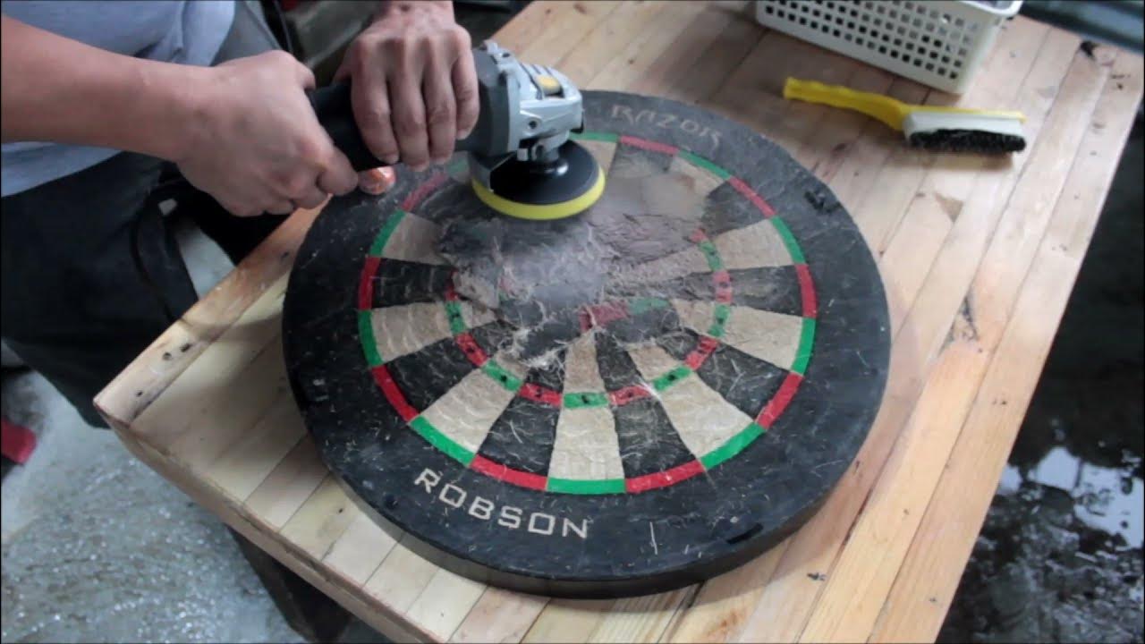 Robson Razor blade over used, dart board repair reface repaint YouTube
