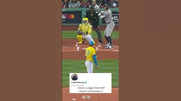 Aaron Judge gets MVP chants at Fenway 👀 #baseball #mlb #mvp #aaronjudge #yankees