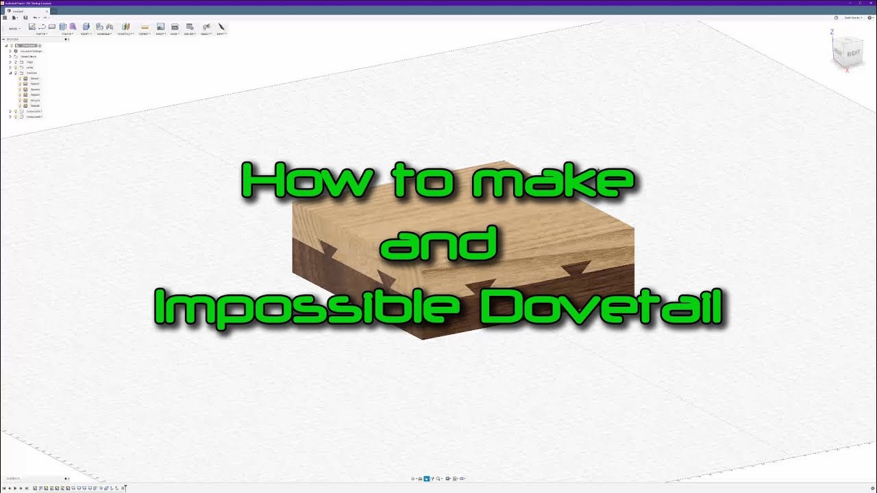 Fusion 360 for Beginners - Projection tricks &  Making an Impossible Dovetail