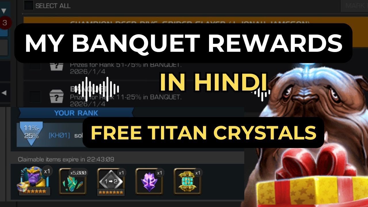Banquet Rewards Opening || FREE TITAN CRYSTALS and Shards! MCOC || 2026