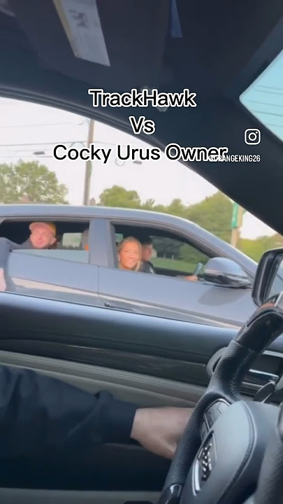 BUH-BYE 🤣🤣#funny #racing #viral #trackhawk #jeep #versus  #lamborghini #urus