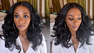 $31 Win! Sensationnel Curls Kinks & Co Synthetic Hair 13x6 Glueless HD Lace Wig KINKY BARREL CURL 20