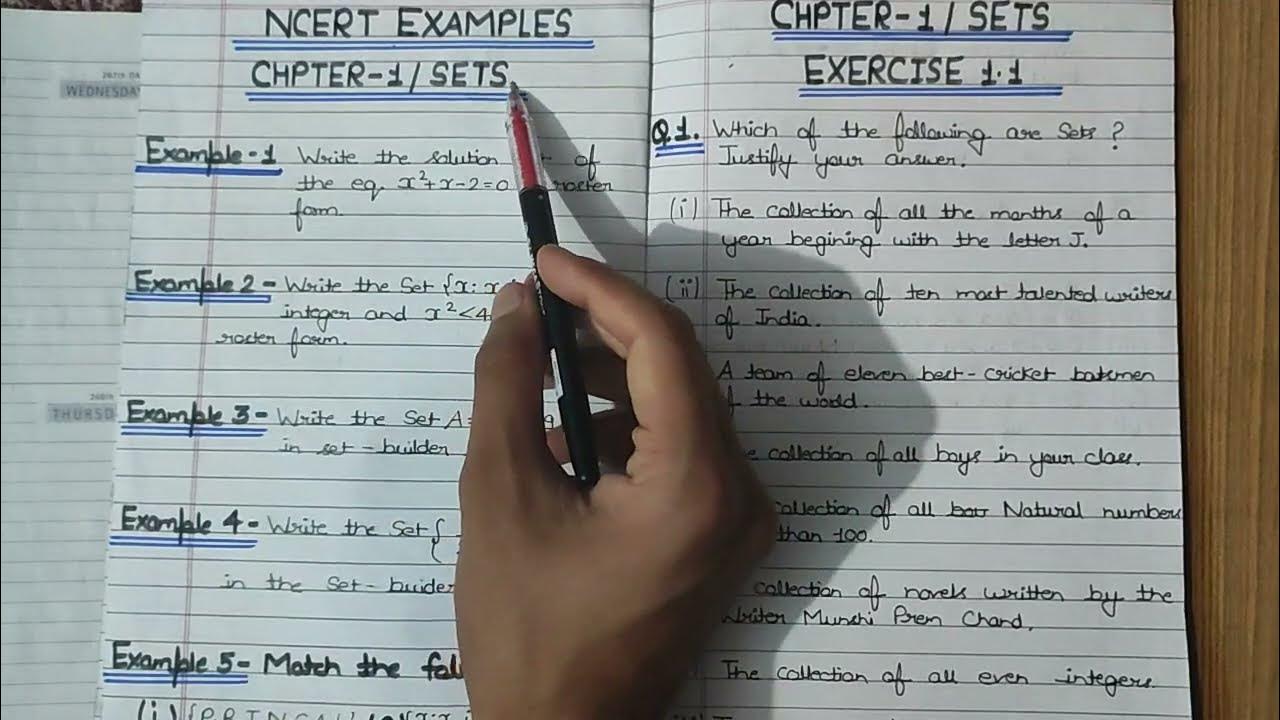 Class 11th ncert maths chapter 1 set ncert examples solution youtube