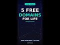 FreeDomain: 5 Free Domain TLDs for Life (170K Stars) #shorts