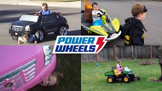 KIDS IN POWERWHEELS RUNOVER/CRASHES COMPILATION! [BEST QUALITY]