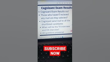 Cognizant assessment exam result out