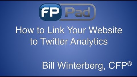 How to link your website to your Twitter Analytics dashboard