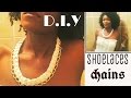 Braided/woven chain necklace using shoelaces !!:0 (D.I.Y)