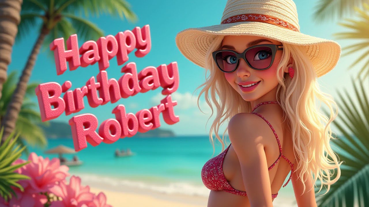 Happy Birthday Robert - Male Vocals (Easy-Going Surf Rock)