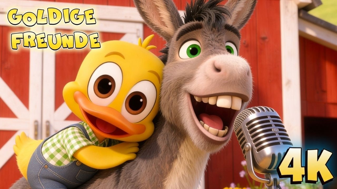 Der störrische Esel 🎧 Tierlieder & Kinderlieder für Kleinkinder (4K)