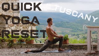 Short Yoga Stretch in Tuscany, Italy | 15 minutes!