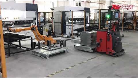 VisionNav Robotics Vision Guided Forklifts Vehicles Deliver Material between Cable Production Lines