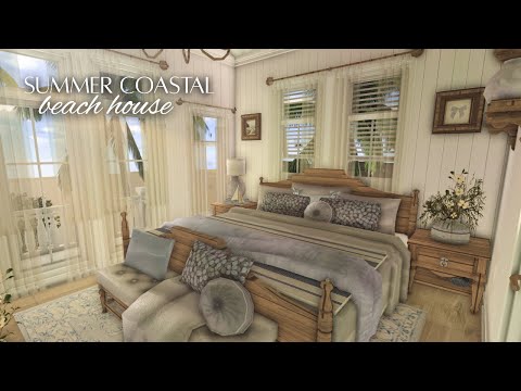 🌊 coastal beach house 🧺 speedbuild ⋆˚࿔ part 2 | roblox bloxburg