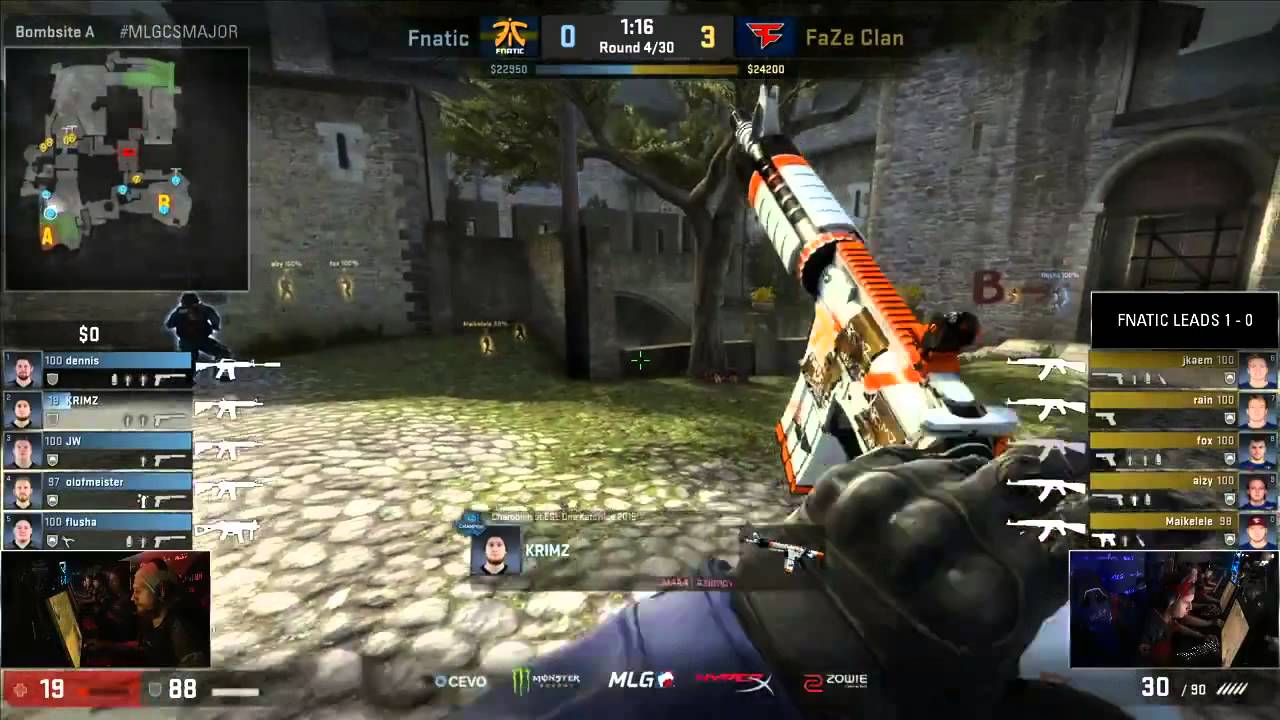FaZe vs FNC, Game 2   MLG Columbus 2016  Group B Deciders Match   FaZe Clan vs Fnatic|CS:GO