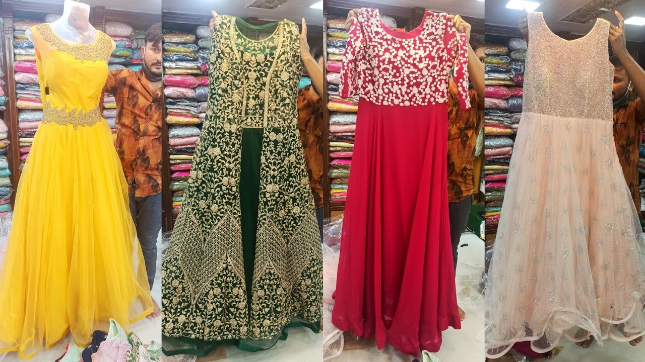 chickpet wholesale and retail long gown collection| WhatsApp orders  available| Sangam hi fashion - YouTube | Hi fashion, Long gown, Gowns