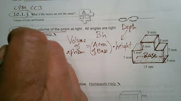 CPM CC3 Section 10.1.2 #10-44 (Volume of a prism)