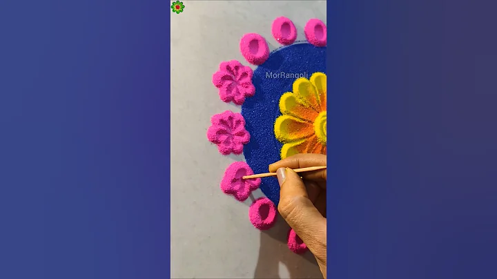 Very Beautiful and Easy Rangoli Designs #shorts #rangolidesigns #easyrangoli