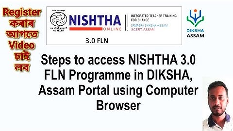 Steps to access NISHTHA 3.0 FLN Programme in DIKSHA, Assam Portal using Computer Browser