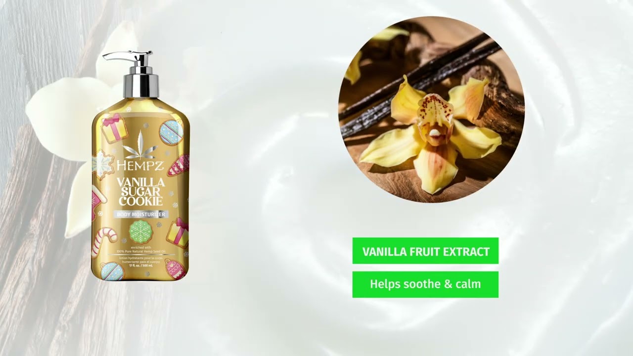 Hempz Vanilla Sugar Cookie Body Moisturizing Lotion for Dry Skin