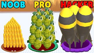 NOOB vs PRO vs HACKER in Attack Hole NEW LEVELS Gameplay!