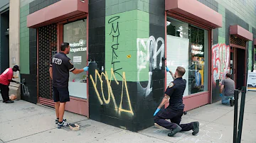 Graffiti Artist Fearlessly Tags NYU Structures