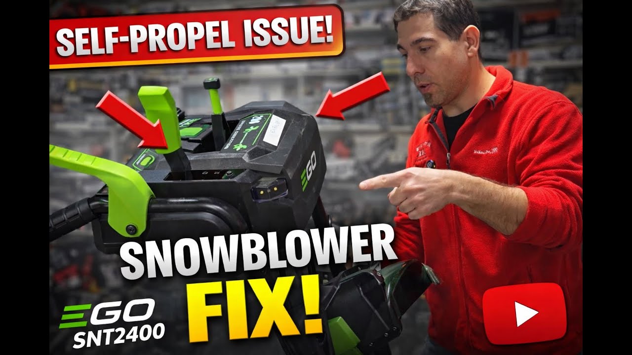 Снегоуборщик EGO не двигается? Решение проблемы с самоходной системой SNT2400!