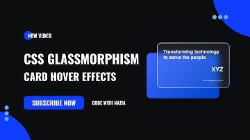 Create Modern Glassmorphism Cards Using HTML & CSS | UI Design Tutorial