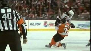 Anton Volchenkov hits Darroll Powe