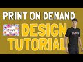 Print on Demand Design Tutorial - Design with Me Images in Letters